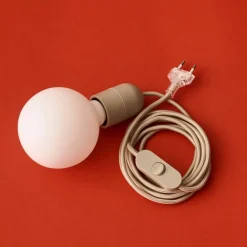 Common ledningssett for bordlampe 240 cm, rustrød