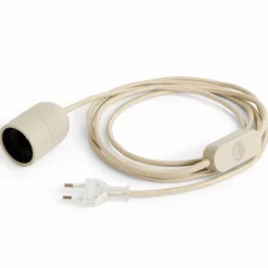Common ledningssett for bordlampe 240 cm, rustrød