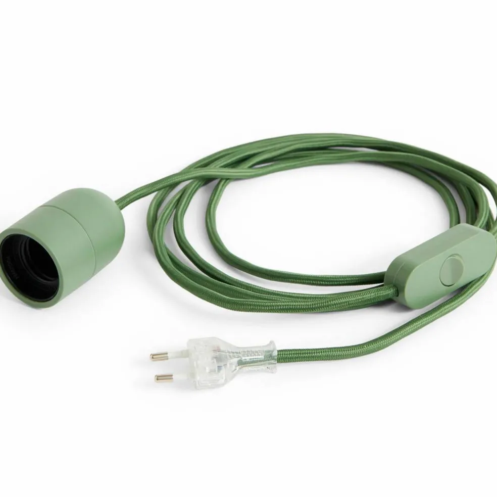 Common ledningssett for bordlampe 240 cm, rustrød