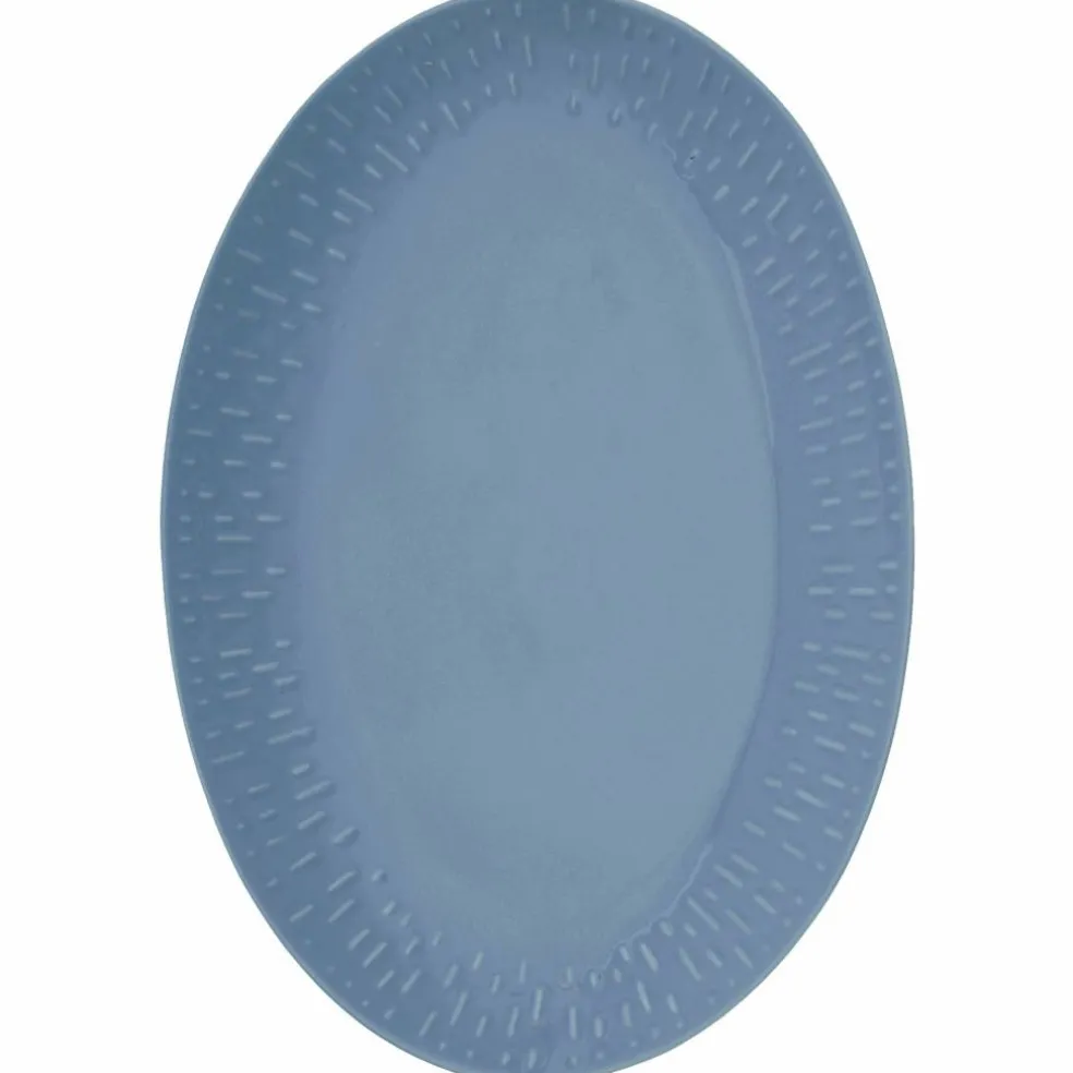 Confetti ovalt fat 36 x 25,5 cm, aqua