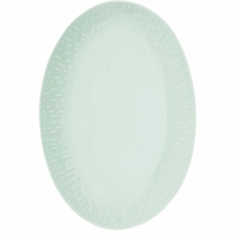 Confetti ovalt fat 36 x 25,5 cm, aqua