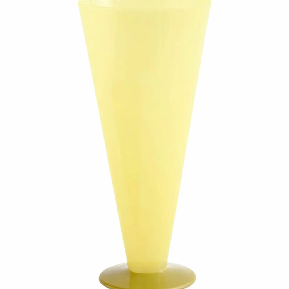 Conical vase large, gul/limegrønn