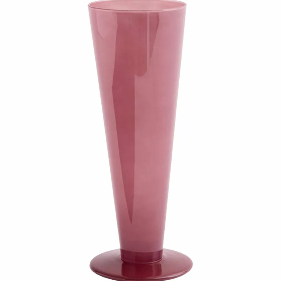 Conical vase medium, rosa/mørkerød