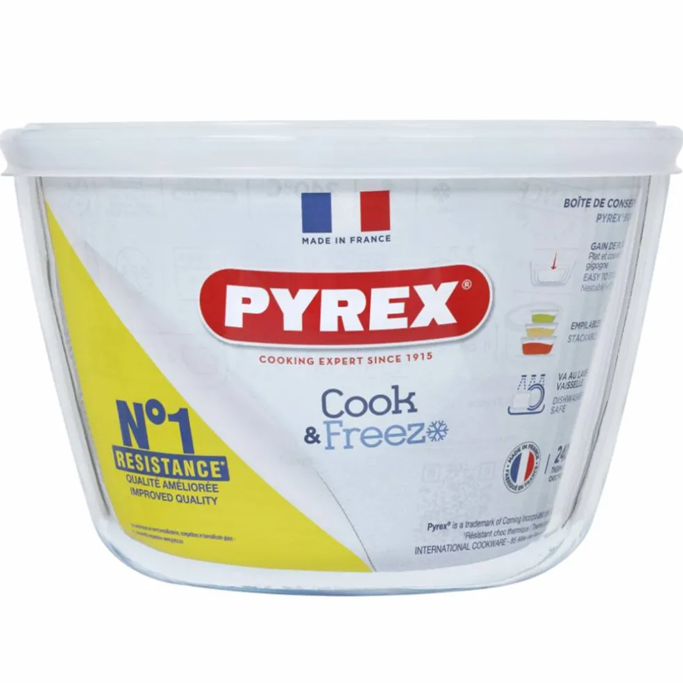 Cook&Freeze oppbevaringsboks rund 1,6 liter, glass