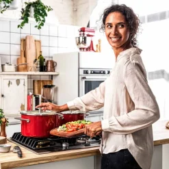 Cookware Collection Gryte med lokk 24 cm, Rød