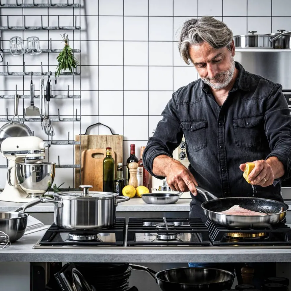 Cookware Collection Gryte med lokk, Rustfritt stål 20 cm