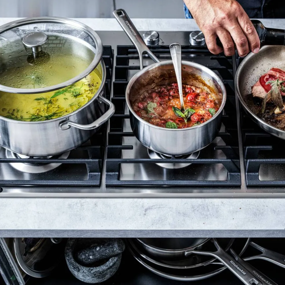 Cookware Collection Gryte med lokk, Rustfritt stål 24 cm
