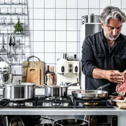 Cookware Collection Kasserolle med lokk, rustfrit stål 1,5 liter, 16 cm