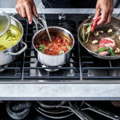 Cookware Collection Kasserolle med lokk, rustfrit stål 1,5 liter, 16 cm