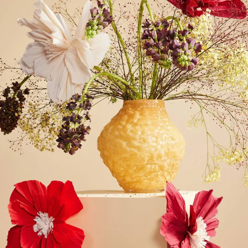 Corallo vase 26 cm, gul