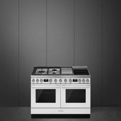 CPF120IGMPWH Portofino gass-/induksjonskomfyr, hvit