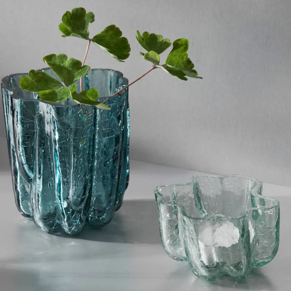 Crackle telysholder 5,8 cm, klar