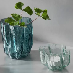 Crackle telysholder 5,8 cm, rosa
