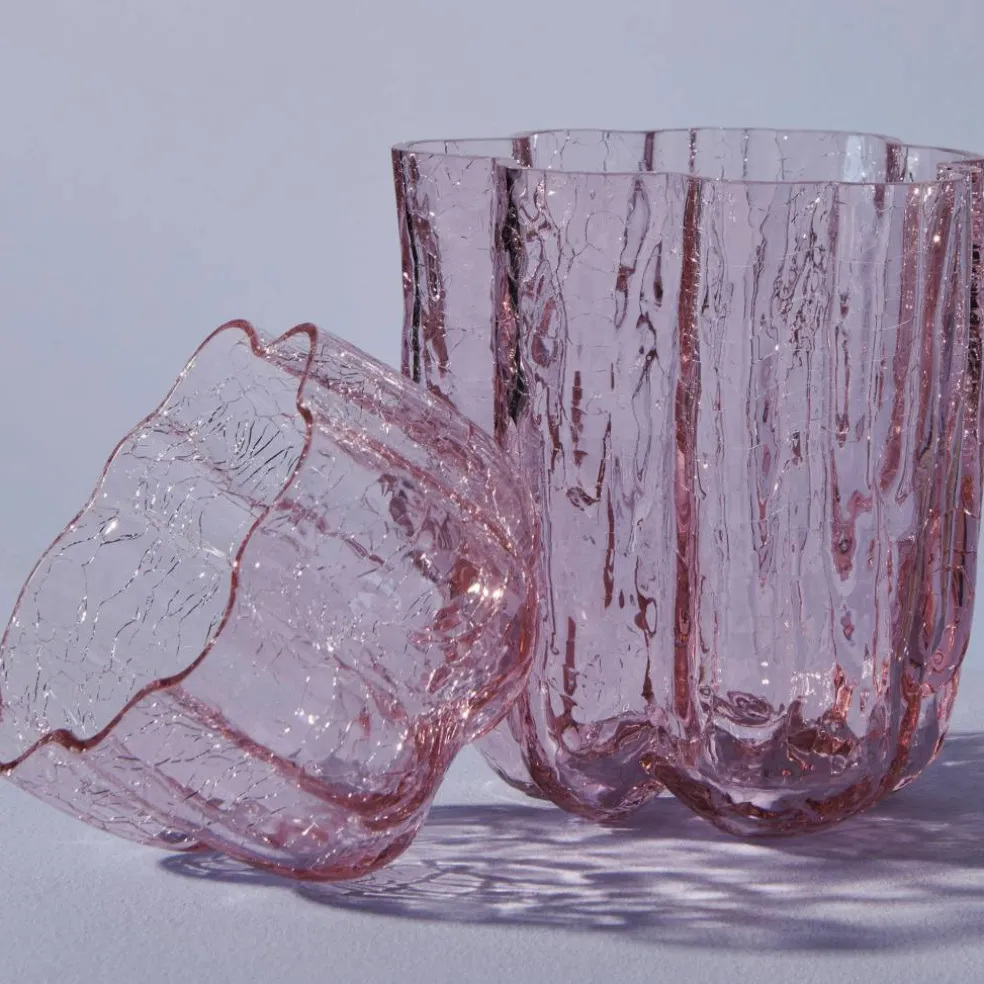 Crackle telysholder 5,8 cm, sirkulær
