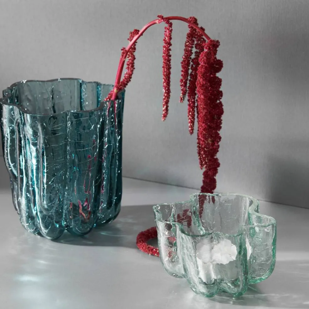 Crackle vase 12,1 cm, klar