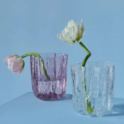 Crackle vase 12,1 cm, rosa