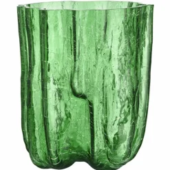 Crackle vase 270 mm, circular glass
