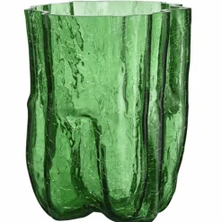 Crackle vase 270 mm, green