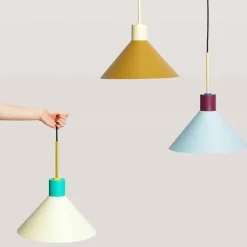 Crayon taklampe 35 cm, blå