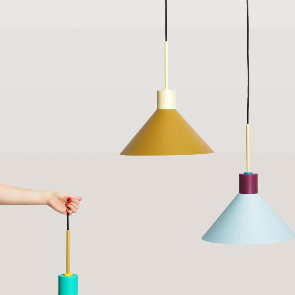 Crayon taklampe 35 cm, blå