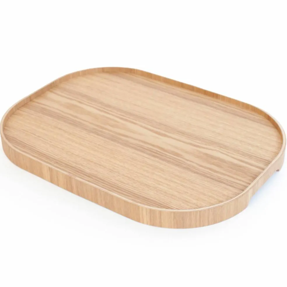 Curveline brett anti-slip, large, valnøtt