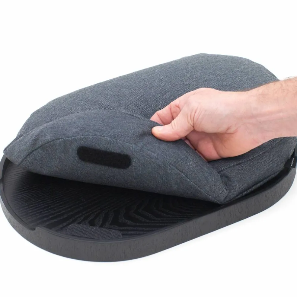 Curveline Kneebrett 39x26 cm, svart/grå