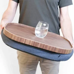 CurveLine serveringsbrett anti-slip, large, valnøtt