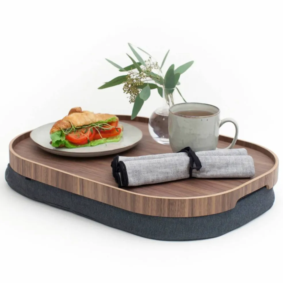 CurveLine serveringsbrett anti-slip, large, valnøtt