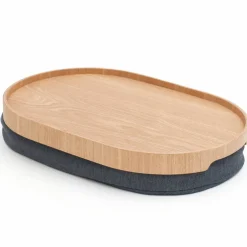 CurveLine serveringsbrett anti-slip, medium, valnøtt