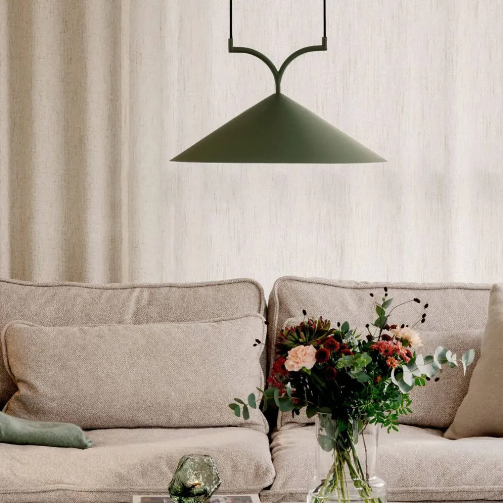 Curve pendellampe 50 cm, beige