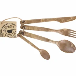 Cutlery bestikksett, 4 deler, brun