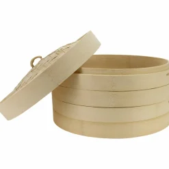 Dampkoker bambus 20 cm, 2 lag med lokk