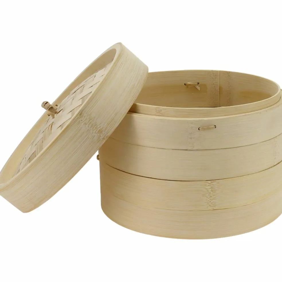 Dampkoker bambus 20 cm, 2 lag med lokk