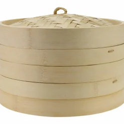 Dampkoker bambus 20 cm, 2 lag med lokk