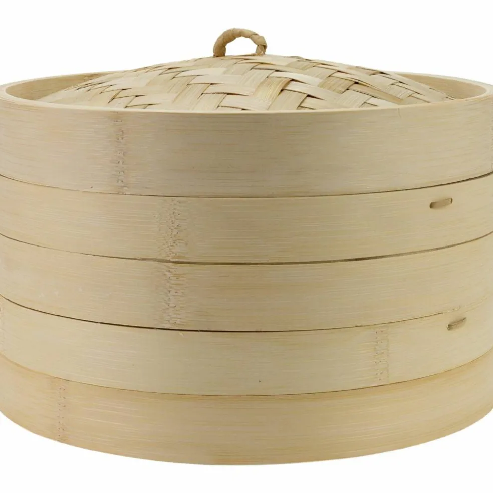 Dampkoker bambus 20 cm, 2 lag med lokk
