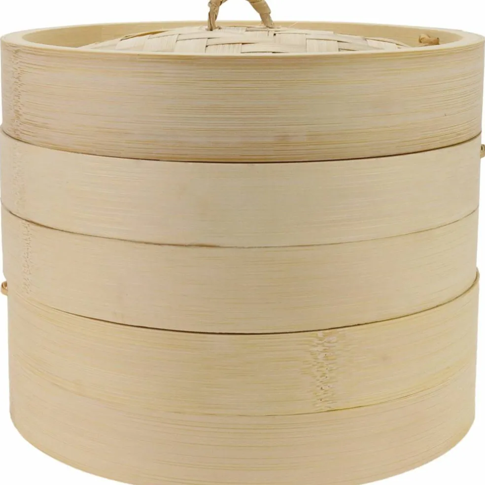 Dampkoker Bambus 27 cm, 2 lag med lokk