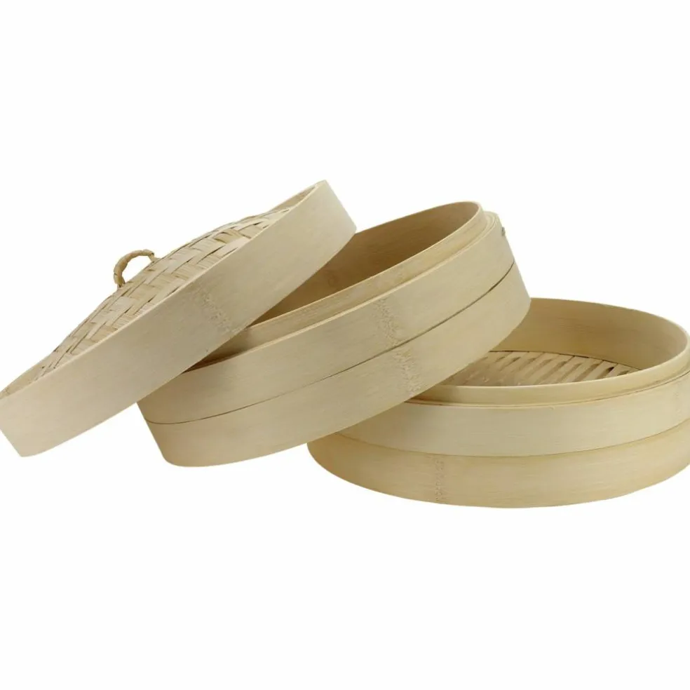 Dampkoker Bambus 27 cm, 2 lag med lokk