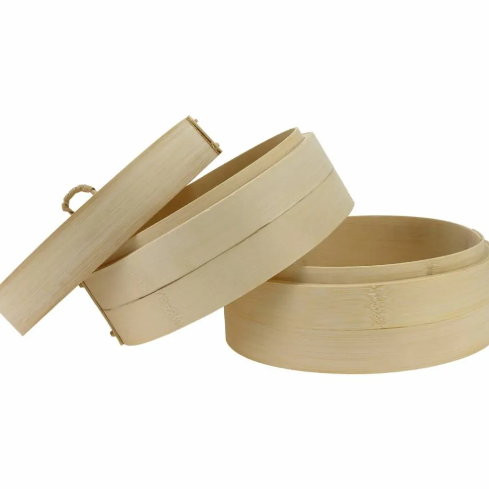 Dampkoker Bambus 27 cm, 2 lag med lokk