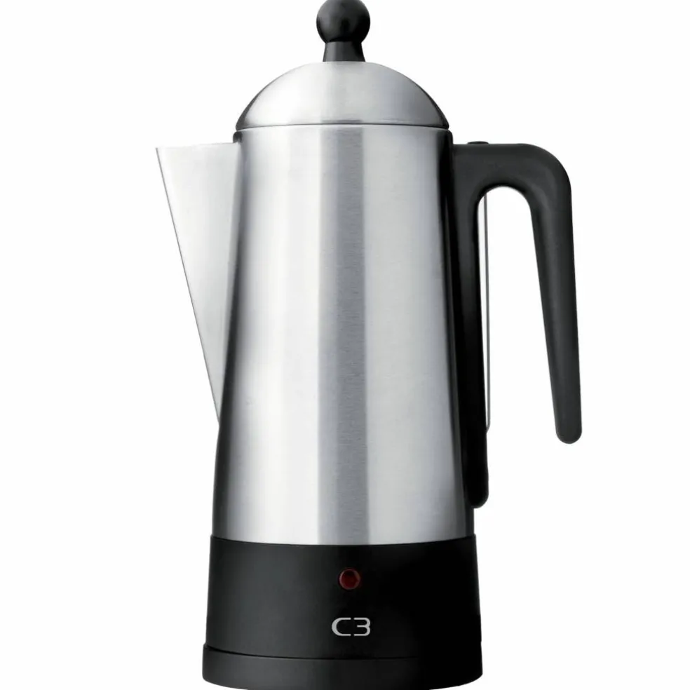 Design perkolator 6 kopper, rustfritt stål