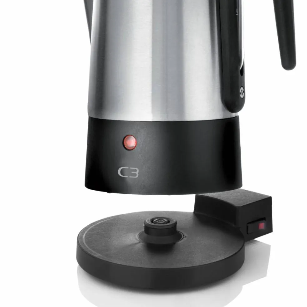 Design perkolator 6 kopper, rustfritt stål