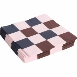 Dinner serviett, pink/dark blue