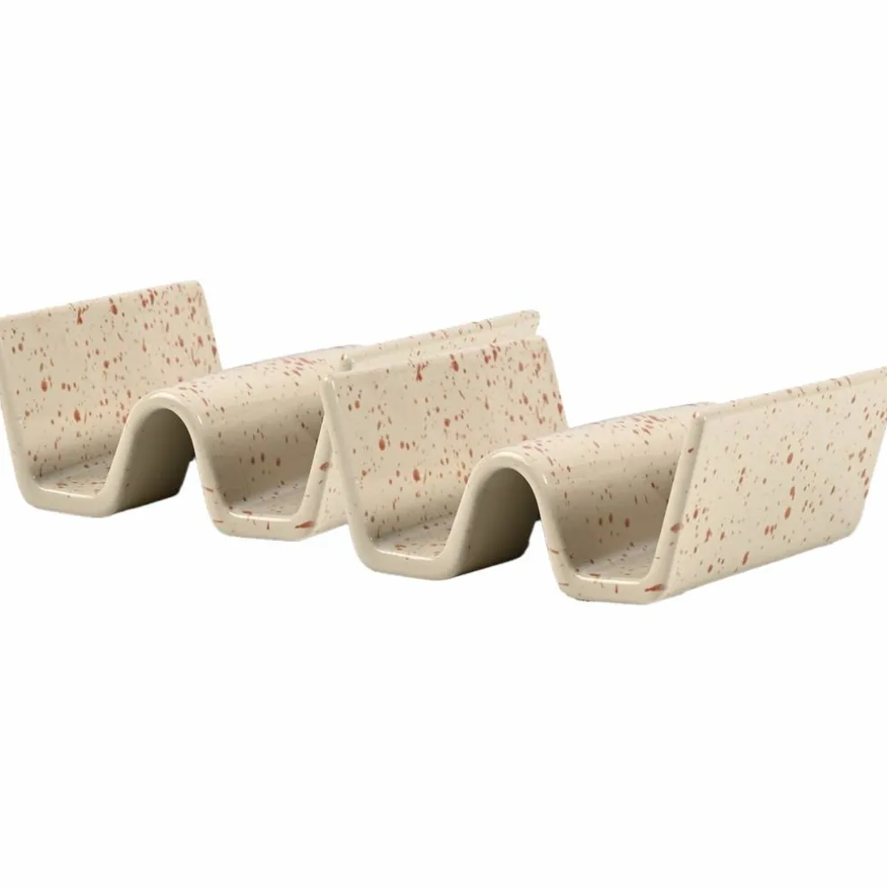 Ditte tacoholder 2 stk, beige/bordeaux