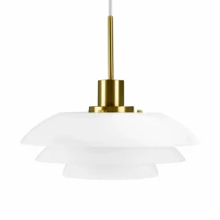 DL31 pendellampe, hvit/messing