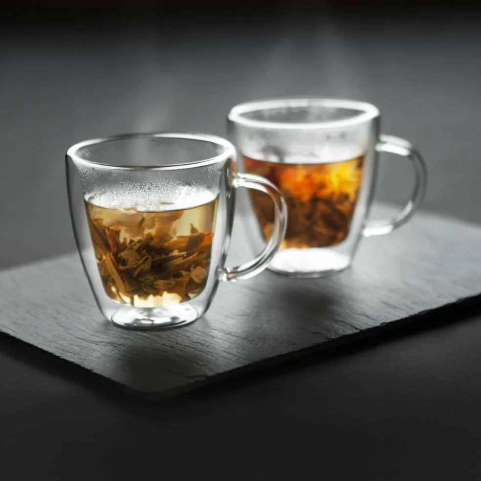 Dobbeltvegget kaffeglass 25 cl, 2-pakk