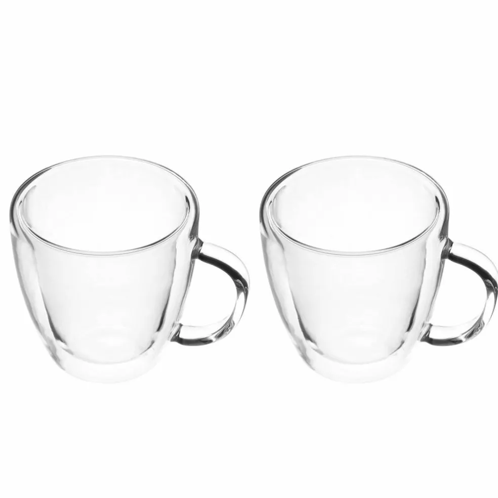 Dobbeltvegget kaffeglass 25 cl, 2-pakk