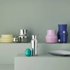 Dorotea vase 18x19,5 cm, blank stål
