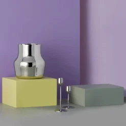 Dorotea vase 18x19,5 cm, blank stål