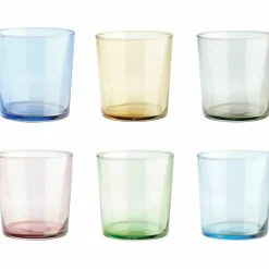 Drikkeglass 34,5 cl, blandede farger, 6 stk