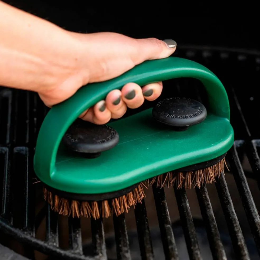 Dual brush grid scrubber grillbørste
