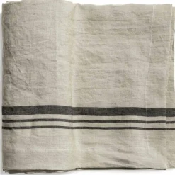 Duk LORRY i lin, stripe, Off-white